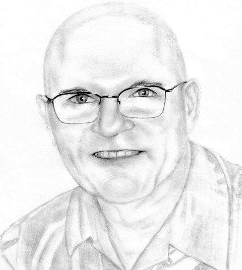 Pencil portrait of Bart Tichelman